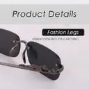 UV Protection, Riding Glasses Rectangular Sunglasses (Free Size)  (For Men & Women, Black)