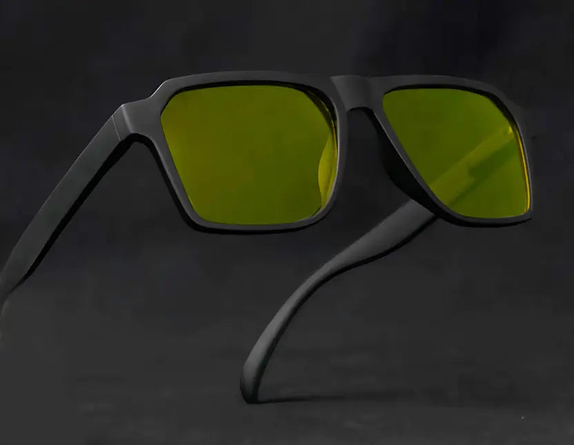 Polarized, Night Vision Retro Square Sunglasses (55)  (For Men & Women, Yellow)