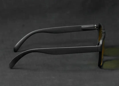 Polarized, Night Vision Retro Square Sunglasses (55)  (For Men & Women, Yellow)